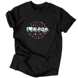 I love K-pop póló (fekete)
