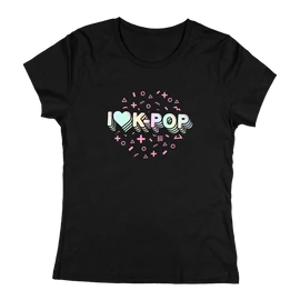 I love K-pop női póló (Fekete)
