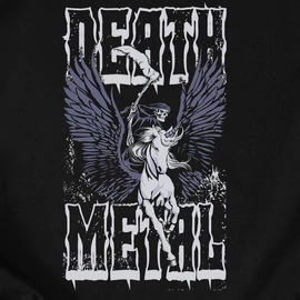 Death metal kapucnis pulóver (Fekete)