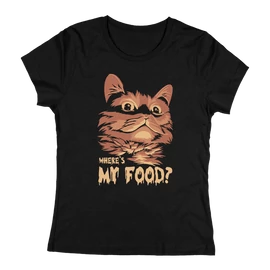 Where's my food női póló (Fekete)
