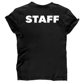 Rendezvényre Staff feliratos férfi póló (Fekete)