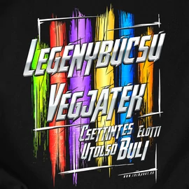 Legénybúcsú - Végjáték férfi póló (fekete)