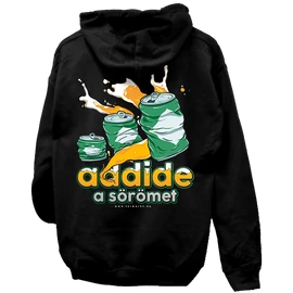 Add ide a sörömet! kapucnis pulóver (Fekete)