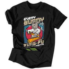 KUNG-FU BUNNY férfi póló (Fekete)