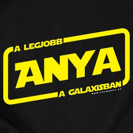 A LEGJOBB ANYA &amp;amp; APA A GALAXISBAN póló szett (Fekete-fekete)