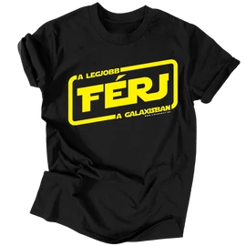 A LEGJOBB FÉRJ A GALAXISBAN férfi póló (Fekete)