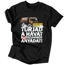 Túrjad a havat férfi póló (fekete)