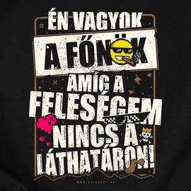 Én vagyok a főnök férfi póló (Fekete)