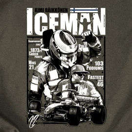 ICEMAN - Kimi Raikkönen Tribute kapucnis pulcsi (Grafit)