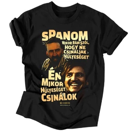 Én mikor hülyeséget csinálok férfi póló (Fekete)