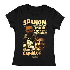 Én mikor hülyeséget csinálok női póló (Fekete)