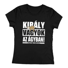 Király vagyok női póló (Fekete)