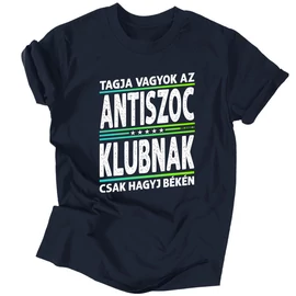Antiszoc klub férfi póló (Sötétkék)