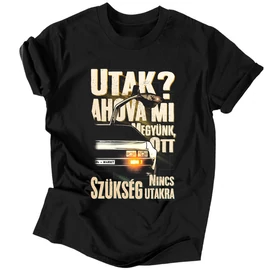 Ahová mi megyünk férfi póló (Fekete)