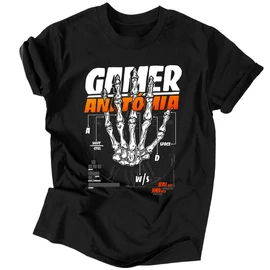 Gamer Anatómia (PC) férfi póló (Fekete)