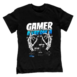 Gamer Anatómia (PS) gyerek póló (Fekete)