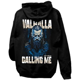 Valhalla Calling Me kapucnis pulcsi (hátán nyomott) (Fekete)