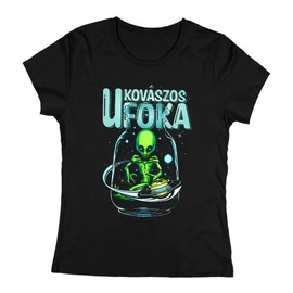 Kovászos ufoka női póló (Fekete)