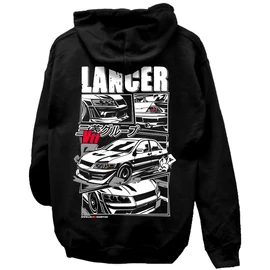 Lancer EVO VII kapucnis pulcsi (Fekete)