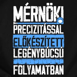 Mérnöki precizitás férfi póló (Fekete)