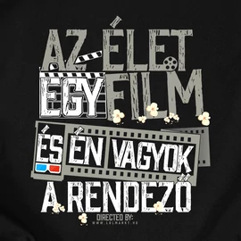 Az élet egy film női póló (Fekete)