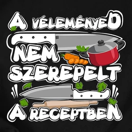 A véleményed nem szerepelt a receptben kötény (Fekete)