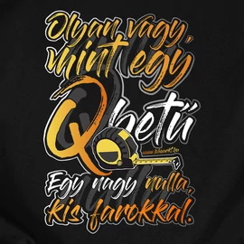 Olyan vagy, mint egy Q betű női póló (Fekete)