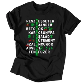Karácsony férfi póló (Fekete)