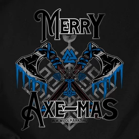 Merry Axe-mas férfi póló (Fekete)