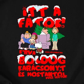Itt a fátok férfi póló (Fekete)