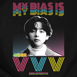 My Bias Is V gyerek póló (Fekete)