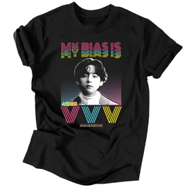 My Bias Is V férfi póló (Fekete)