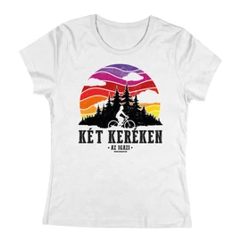 Két keréken az igazi női póló (Fehér)
