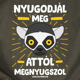 Nyugodjál meg férfi póló (Grafit)