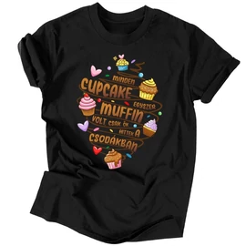 Minden cupcake férfi póló (Fekete)