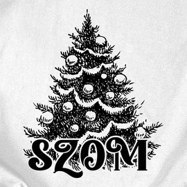 Karácsonyi F_SZOM férfi póló (Fehér)