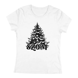 Karácsonyi F_SZOM női póló (Fehér)
