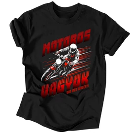 Motoros vagyok férfi póló (fekete)