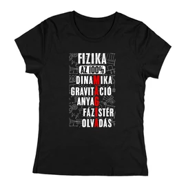 Fizika mint mágia női póló (Fekete)