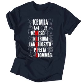 Kémia mint mágia férfi póló (Sötétkék)