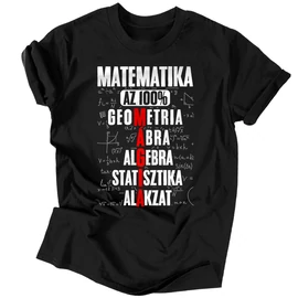 Matematika mint mágia férfi póló (Fekete)