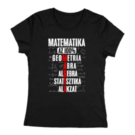 Matematika mint mágia női póló (Fekete)