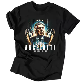 Carlo Ancelotti férfi póló (Fekete)