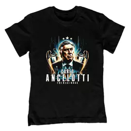 Carlo Ancelotti gyerek póló (Fekete)