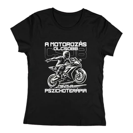 A motorozás olcsóbb női póló (fekete)