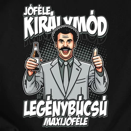 Maxijóféle legénybúcsú póló (Fekete)