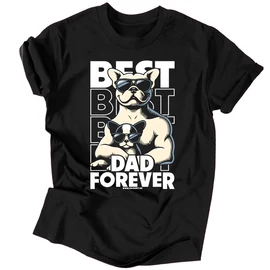 Best dad forever férfi póló (Fekete)