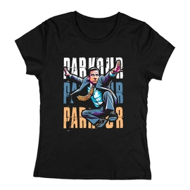 Parkour női póló (Fekete)