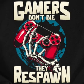 Gamers don't die férfi póló (Fekete)