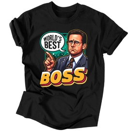 World's best boss férfi póló (Fekete)